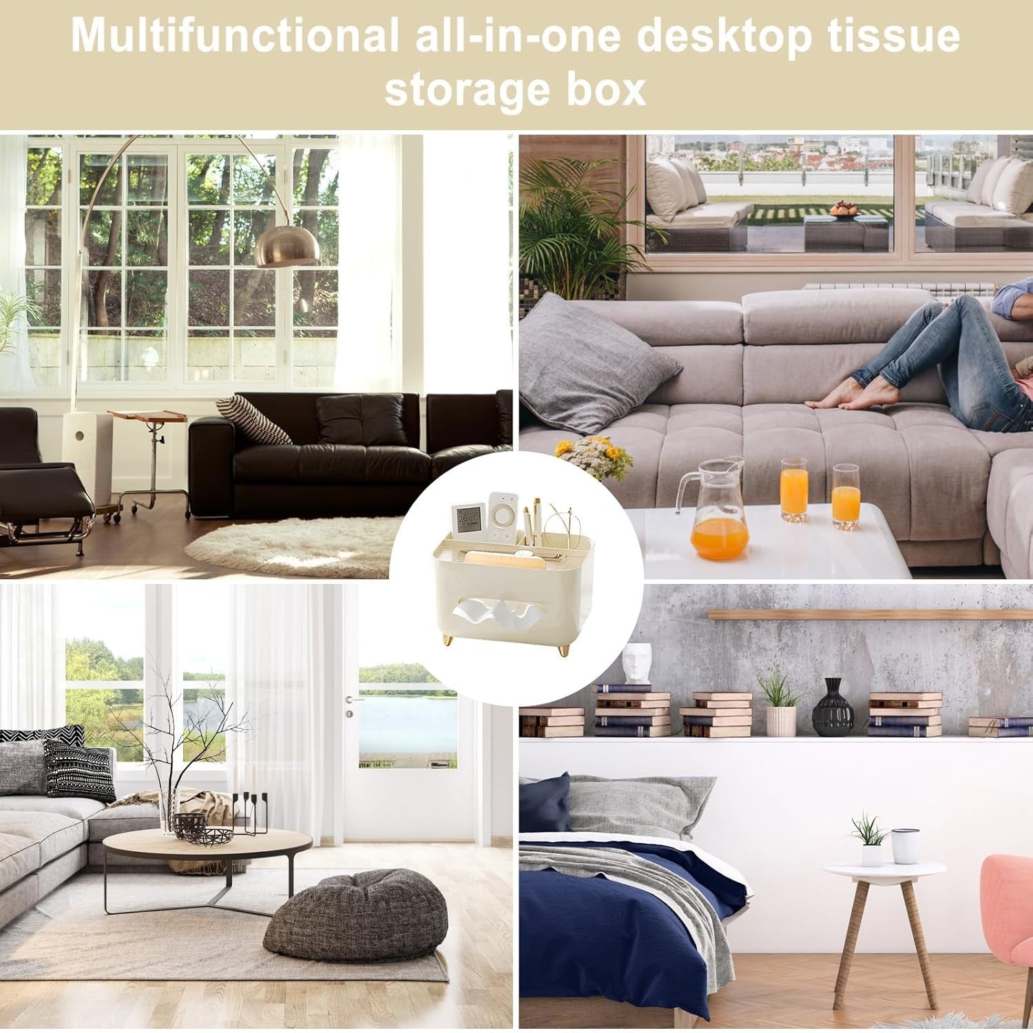 Suport pentru Servetele, Flippy, Cutie Multifunctionala, Design Minimalist, ABS, cu Suport pentru Obiectele Personale,