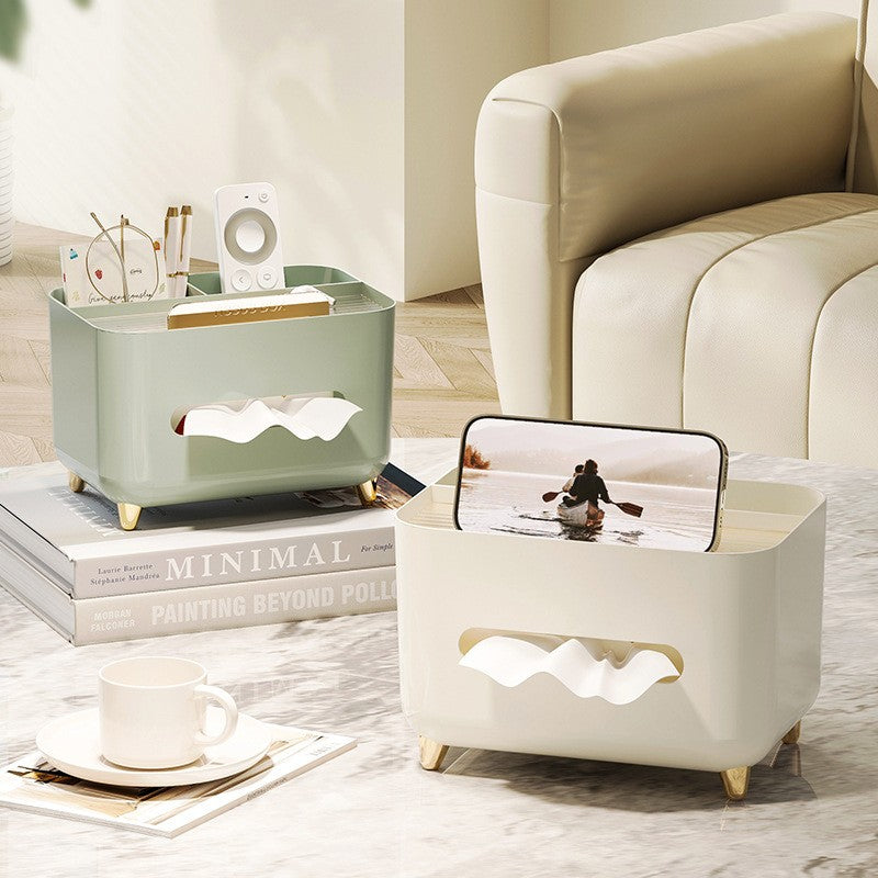 Suport pentru Servetele, Flippy, Cutie Multifunctionala, Design Minimalist, ABS, cu Suport pentru Obiectele Personale,