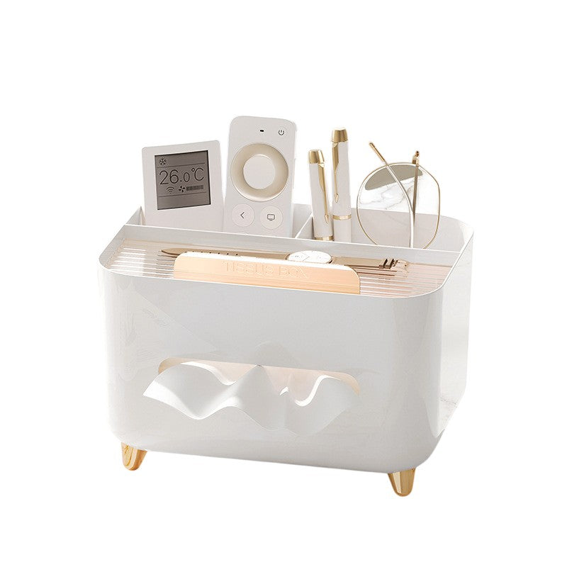 Suport pentru Servetele, Flippy, Cutie Multifunctionala, Design Minimalist, ABS, cu Suport pentru Obiectele Personale,