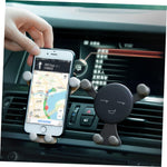 Suport de Telefon, Flippy, pentru Ventilatie, din ABS si Silicon, 11 x 10 x 4 cm, pentru Telefon 4.0 - 6.0 inch, Model