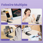 Suport pentru Telefon, Flippy, Suport Pliabil pentru Streaming, din Aliaj de Aluminiu, Compatibil cu Tableta, pentru