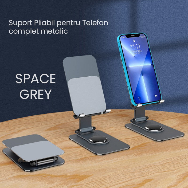Suport pentru Telefon, Flippy, Suport Pliabil pentru Streaming, din Aliaj de Aluminiu, Compatibil cu Tableta, pentru