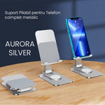 Suport pentru Telefon, Flippy, Suport Pliabil pentru Streaming, din Aliaj de Aluminiu, Compatibil cu Tableta, pentru
