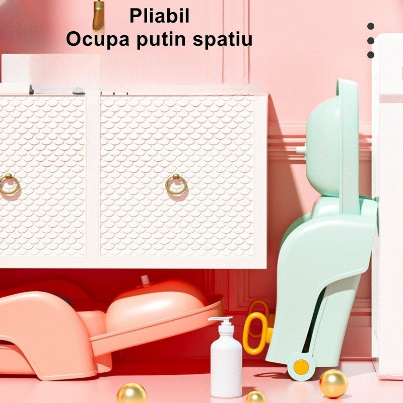 Suport Pliabil pentru Spalat Parul Flippy, Pentru Copii, cu Scurgere, cu Picioare Antialunecare, Material