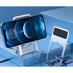 Suport pentru Telefon, Flippy, Pliabil, Reglabil, din ABS, Argintiu