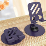 Suport rotativ pentru telefon, Flippy, Complet Metalic, Pliabil, Design Modern pentru Desktop, Multifunctional,