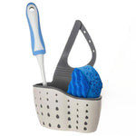 Suport Scurgere pentru Burete si Laveta de Vase Bucatarie, Flippy, Bej, Curea Reglabila, Plastic Flexibil, 15x 5x 20cm