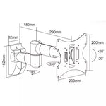 Suport TV LED 23-42 inch 30Kg SILVER Cabletech