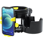 Suport Universal 3in1, Flippy, pentru Carucior, Biciclete, Masina, din ABS, 1 Suport Telefon si 2 Suporturi Pahare,