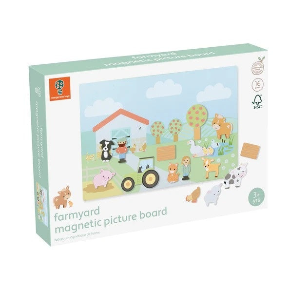 Tabla magnetica cu figurine - Ferma, Orange Tree Toys