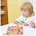Tabla Montessori, Flippy, din Lemn, Educatie Timpurie Alfabet, 26 Litere Lemn, +18 Luni, 20 x 20 cm, Vopsea pe Baza de