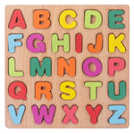 Tabla Montessori, Flippy, din Lemn, Educatie Timpurie Alfabet, 26 Litere Lemn, +18 Luni, 20 x 20 cm, Vopsea pe Baza de
