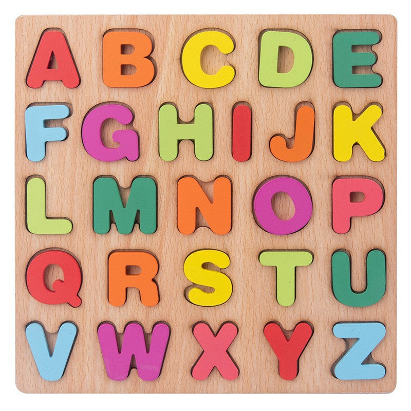 Tabla Montessori, Flippy, din Lemn, Educatie Timpurie Alfabet, 26 Litere Lemn, +18 Luni, 20 x 20 cm, Vopsea pe Baza de