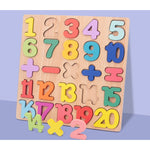 Tabla Montessori, Flippy, din Lemn, Educatie Timpurie Cifre, 25 Piese Lemn, +18 Luni, 20 x 20 cm, Vopsea pe Baza de