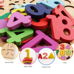 Tabla Montessori, Flippy, din Lemn, Educatie Timpurie Cifre, 25 Piese Lemn, +18 Luni, 20 x 20 cm, Vopsea pe Baza de