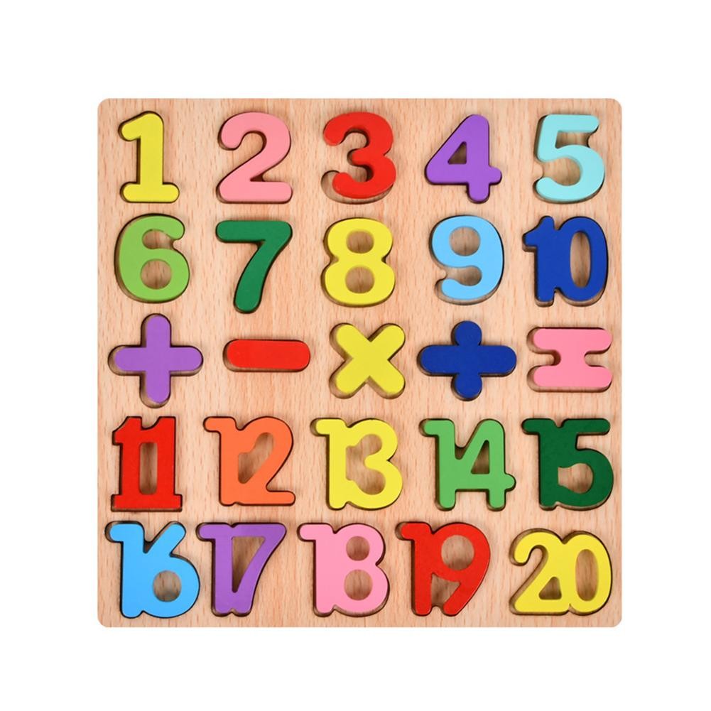 Tabla Montessori, Flippy, din Lemn, Educatie Timpurie Cifre, 25 Piese Lemn, +18 Luni, 20 x 20 cm, Vopsea pe Baza de