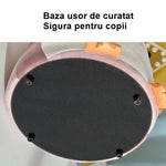 Taburet Pentru Copii, Flippy, Cadru din Lemn Masiv, 25 x 29 x 29 cm, Perna de Burete Elastica si Maner de Transport, in
