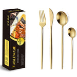 Tacamuri Portugheze, Flippy, Set din 24 de Piese din Otel Inoxidabil, 6 Cutie, 6 Furculite, 6 Linguri de Masa, 6