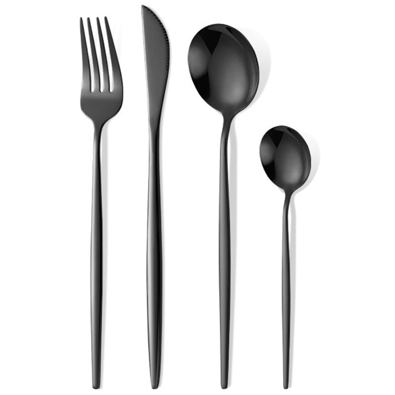 Tacamuri Portugheze, Flippy, Set din 24 de Piese din Otel Inoxidabil, 6 Cutie, 6 Furculite, 6 Linguri de Masa, 6