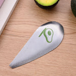 Taietor special pentru avocado Flippy, 3 in 1, forma curbata, zimti pentru apucare si taiere, din otel inoxidabil, 15 x