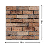 Set 10 x Placi Tapet Autocolant 3D cu Imitatie de Caramida de Exterior, pentru Perete Bucatarie Sufragerie, Usor de