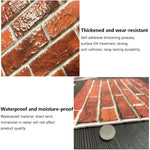 10 x Placi Tapet Autocolant 3D cu Imitatie de Caramida, pentru Perete Bucatarie Sufragerie, Usor de Curatat, Rezistent