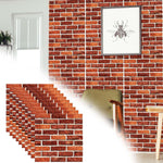 10 x Placi Tapet Autocolant 3D cu Imitatie de Caramida, pentru Perete Bucatarie Sufragerie, Usor de Curatat, Rezistent