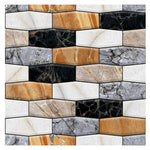 Set 10 x Placi Tapet Autocolant 3D cu Imitatie de Marmura Asimetrica, pentru Perete Bucatarie Sufragerie, Usor de