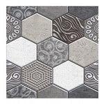 10 x Placi Tapet Autocolant 3D cu Imitatie de Marmura Hexagonala, pentru Perete Bucatarie Sufragerie, Usor de Curatat,
