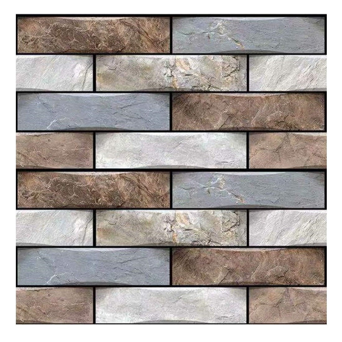 10 x Placi Tapet Autocolant 3D cu Imitatie de Marmura, pentru Perete Bucatarie Sufragerie, Usor de Curatat, Rezistent