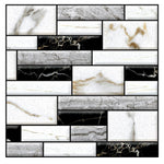 Set 10 x Placi Tapet Autocolant 3D cu Imitatie de Marmura, pentru Perete Bucatarie Sufragerie, Usor de Curatat,