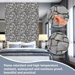 Set 10 x Placi Tapet Autocolant 3D cu Imitatie de Pietre, pentru Perete Bucatarie Sufragerie, Usor de Curatat,