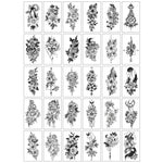 Set 30 Tatuaje Temporare, Flippy, pe Baza de Apa, Model 4, Negru