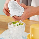 Tava de Gheata din Silicon cu Capac, Flippy, Forma de Gheata pentru Racirea Bauturilor, in Forma de Pahar, Silicon fara