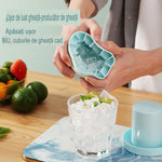 Tava de Gheata din Silicon cu Capac, Flippy, Forma de Gheata pentru Racirea Bauturilor, in Forma de Frapiera, Silicon