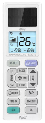 Telecomanda universala pentru aparate de aer conditionat Well Homy cu panou solar