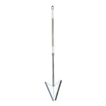 Matura Telescopica, Flippy, cu Doua Capete - Perie/Racleta 23 cm, Lungime 110 cm, din Plastic/Otel/Silicon, Gri