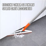 Mop Multifunctional, Flippy, Portocaliu, cu Racleta din Silicon, Maner Telescopic, Curatarea Eficienta a Tuturor
