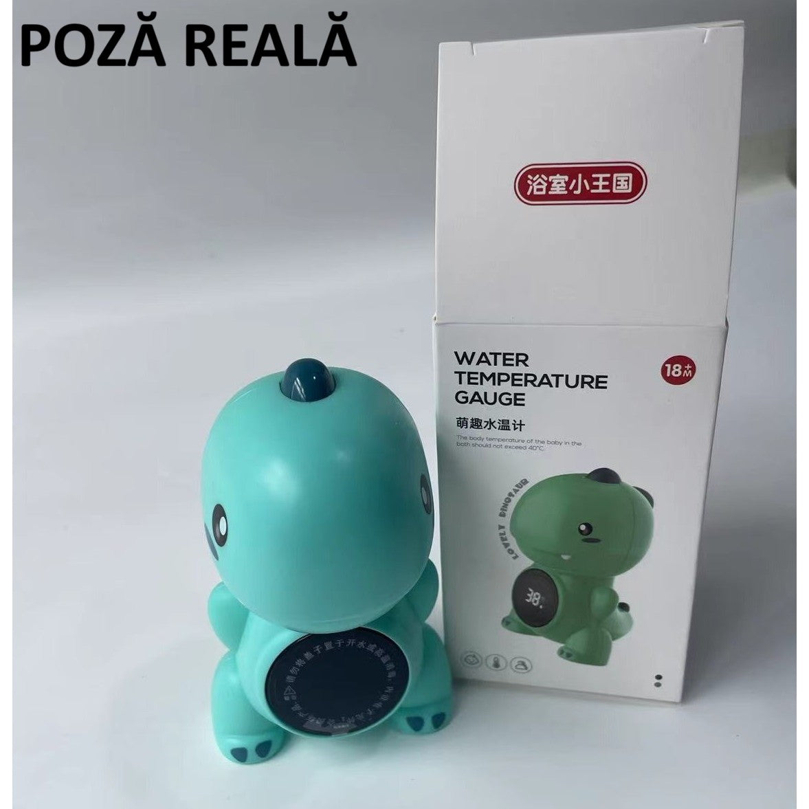 Termometru Electronic LED pentru Baie, Plutitor, Rezistent la apă, IPX7, Multifunctional, 3 Trepte de Temperatura,