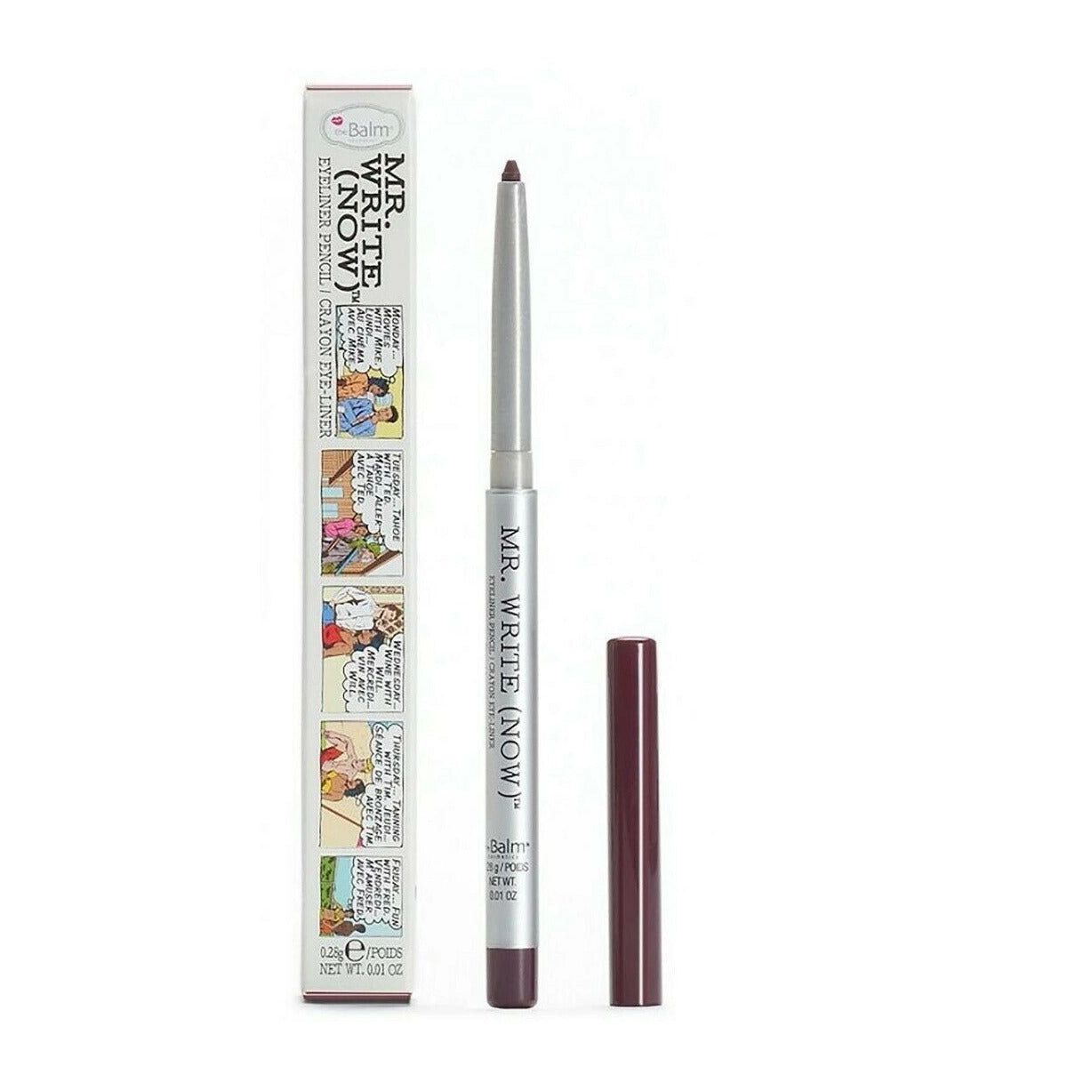 The Balm, Mr.Write(Now), Precizie, Creion eyeliner gel, B. Bordeaux, 0.28 g - Olmarkt