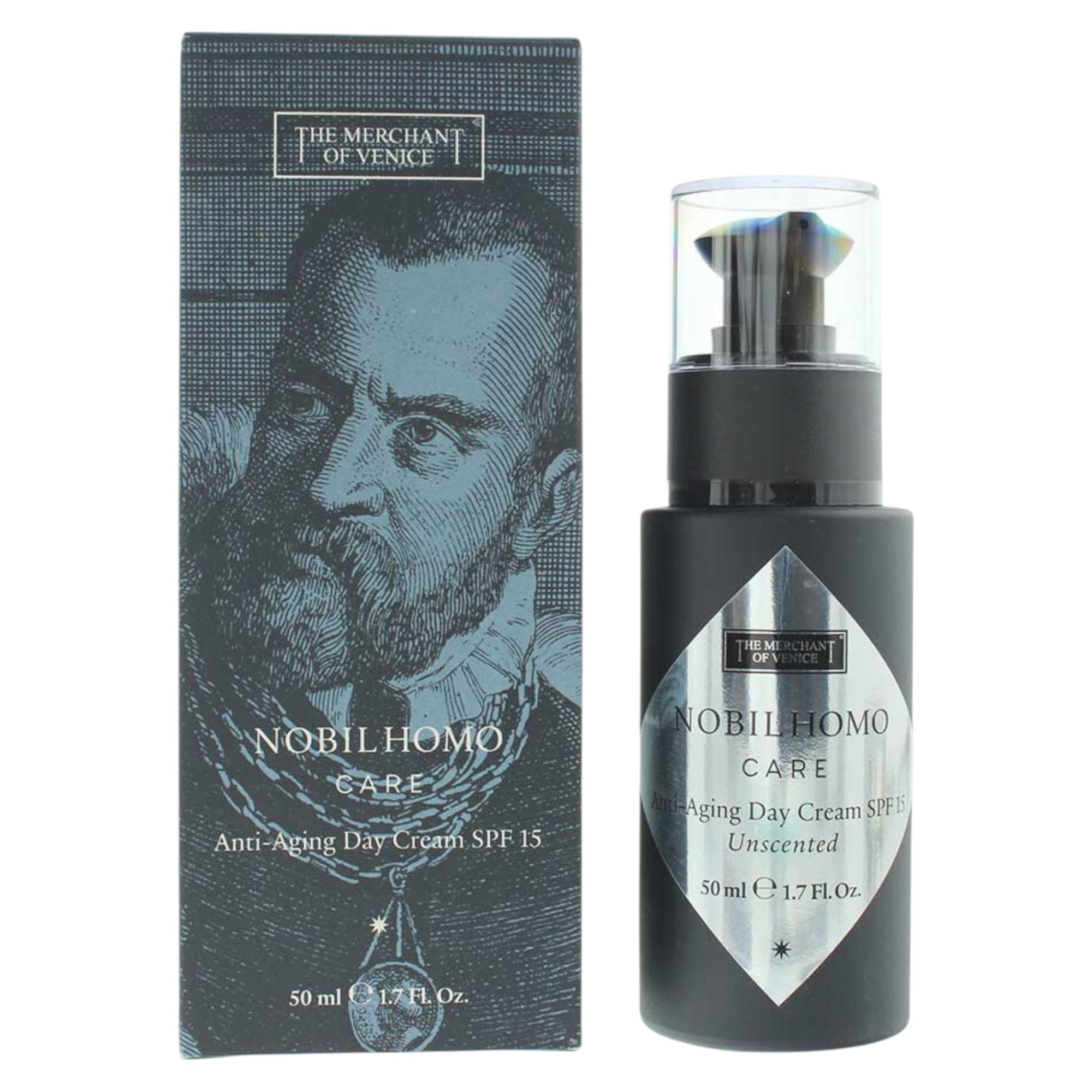 The Merchant Of Venice, Nobil Homo Care, Hrănitor, Utilizare zilnică, Smântână, Față, SPF 15, 50 ml