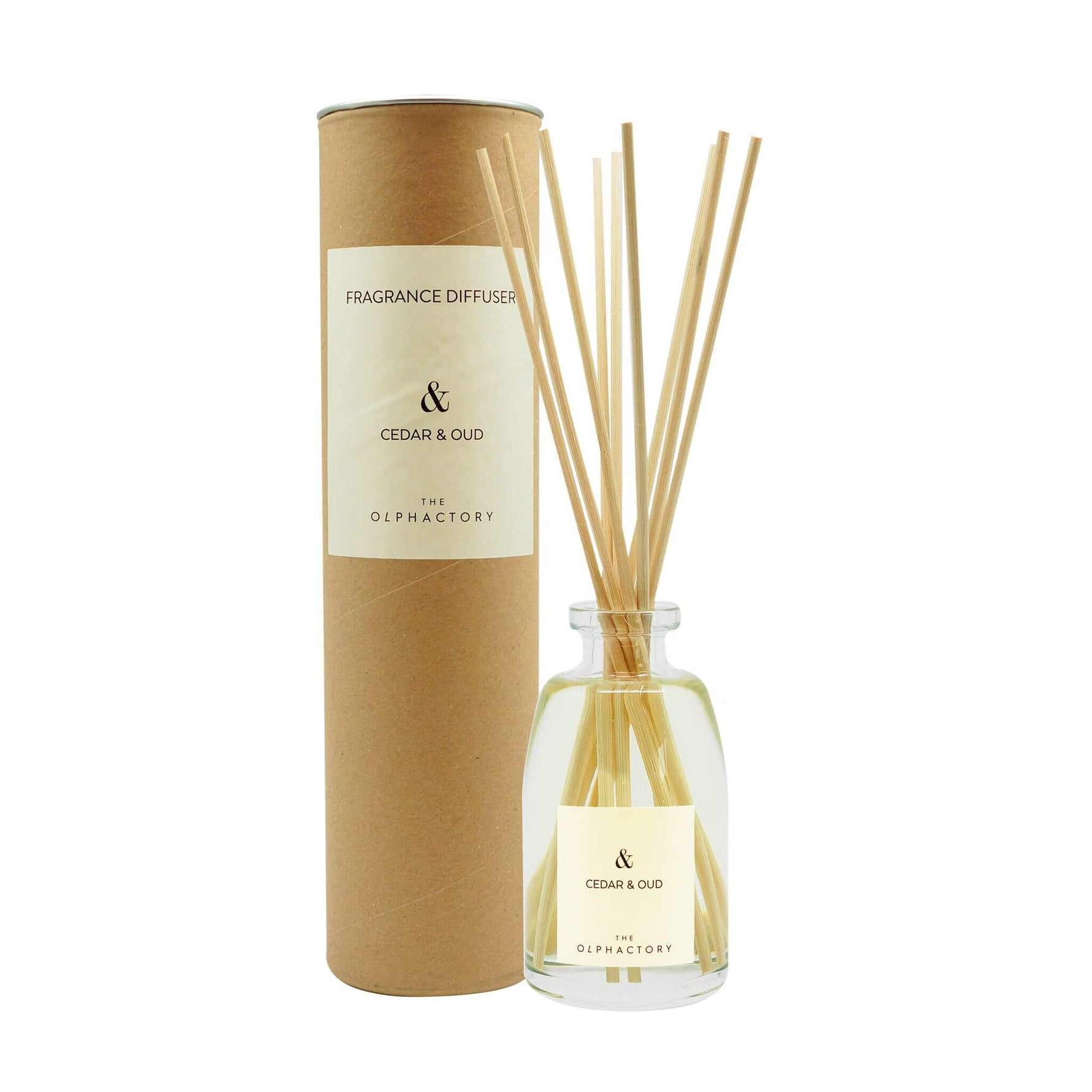 The Olphactory, Cedar & Oud, Bețișoare parfumate, Lemnos, Difuzor de aromă cu bețișoare, 250 ml