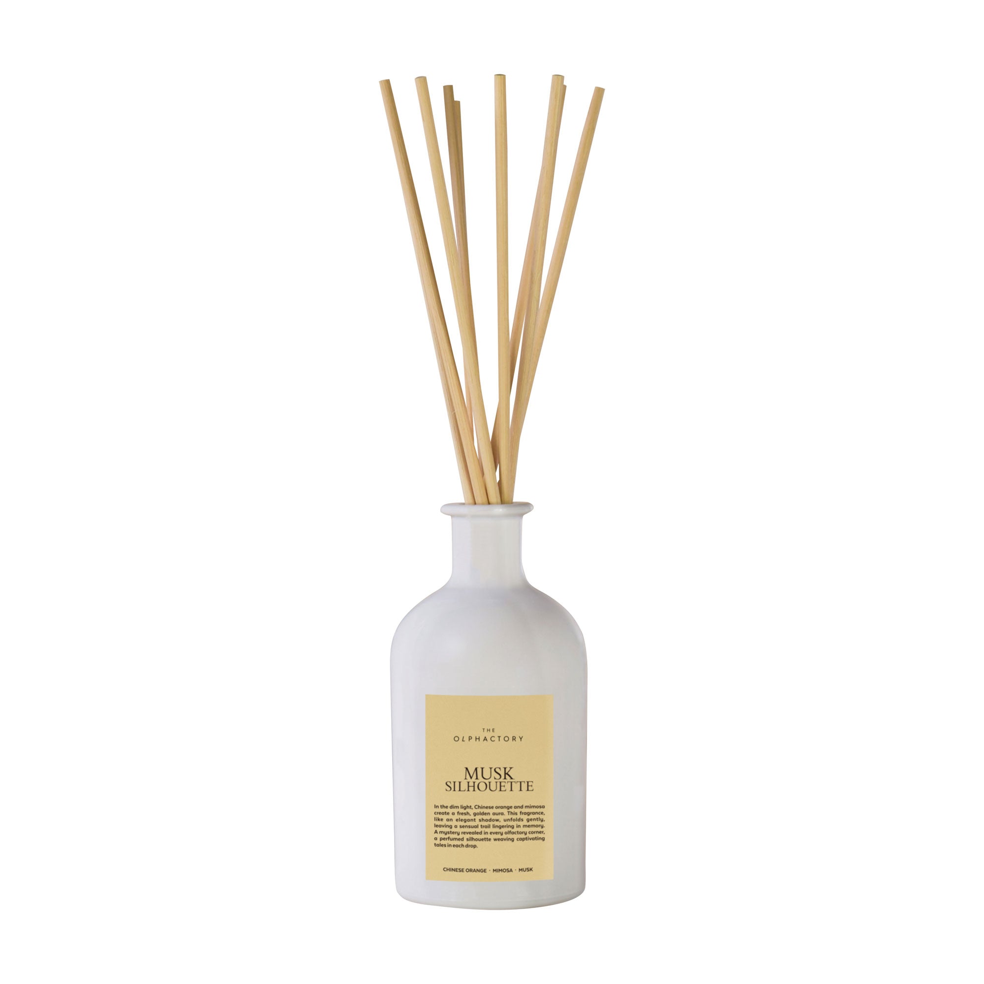 The Olphactory, Musk Silhouette, Fragrance Sticks, Musk, Aroma Reed Diffuser, 250 ml
