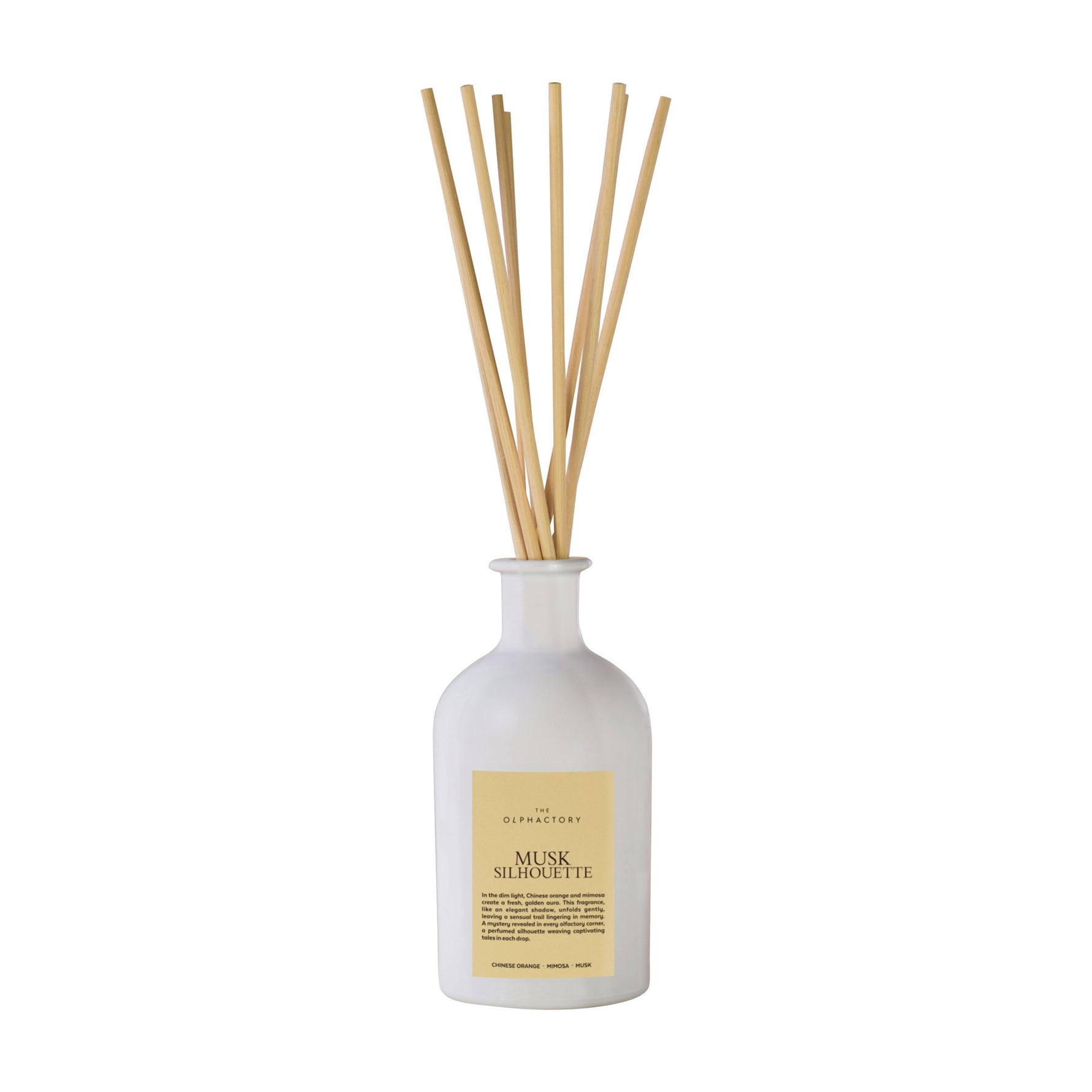 The Olphactory, Musk Silhouette, Fragrance Sticks, Musk, Aroma Reed Diffuser, 250 ml