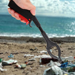 Cleste pentru Colectarea Deseurilor, Flippy, din Metal si Plastic, 30 cm, Fara Maini Murdare, Negru/Rosu