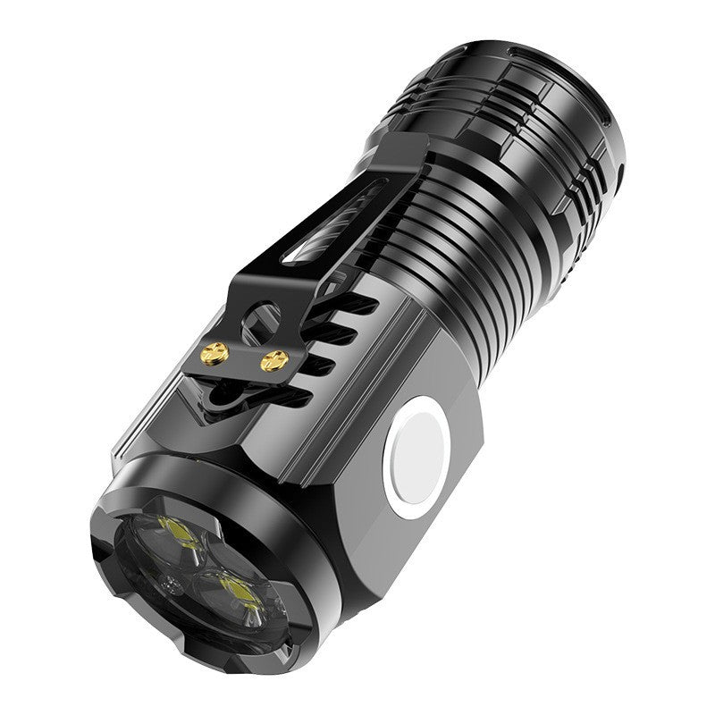 Lanterna cu 3 Nuclee Led, Flippy, Incarcare USB, Autonomie 4-20h, Raza Maxima 100-200 m, 5W, 4 x 4 x 9 cm, Suport de