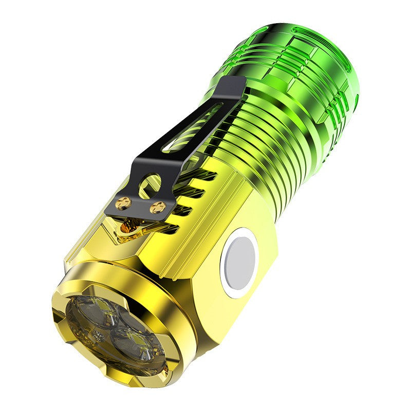 Lanterna cu 3 Nuclee Led, Flippy, Incarcare USB, Autonomie 4-20h, Raza Maxima 100-200 m, 5W, 4 x 4 x 9 cm, Suport de