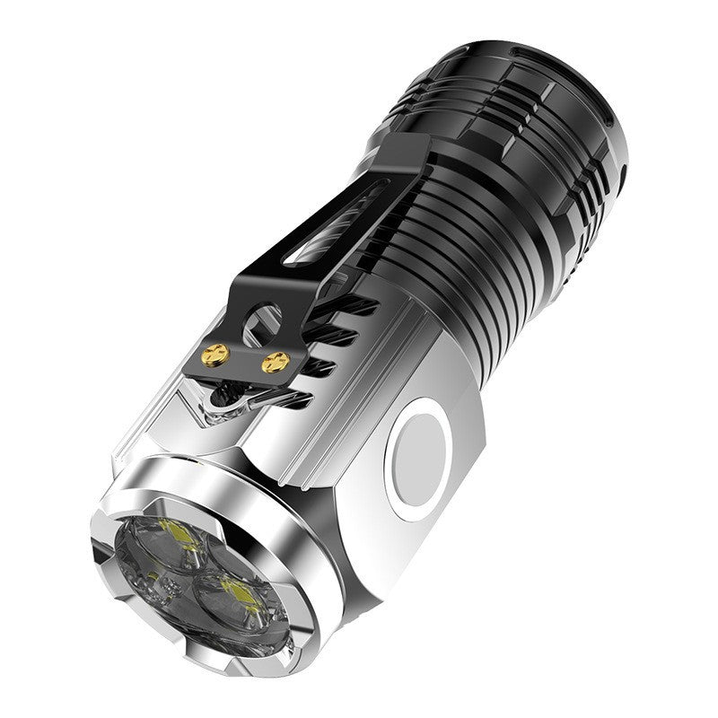 Lanterna cu 3 Nuclee Led, Flippy, Incarcare USB, Autonomie 4-20h, Raza Maxima 100-200 m, 5W, 4 x 4 x 9 cm, Suport de