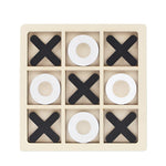 Jucarie Montessori Tic Tac Toe, Flippy, Educativa, Interactiva, din lemn, X si O, 9 Piese, 14.3x14.3 cm, Negru Alb