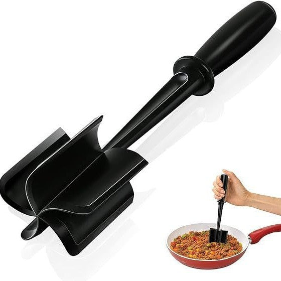 Tocator de Carne Manual, Flippy, cu Lama pentru Tocarea si Amestecarea Carnii, 28x6cm, cu 5 Lame Curbate, Rezistent la